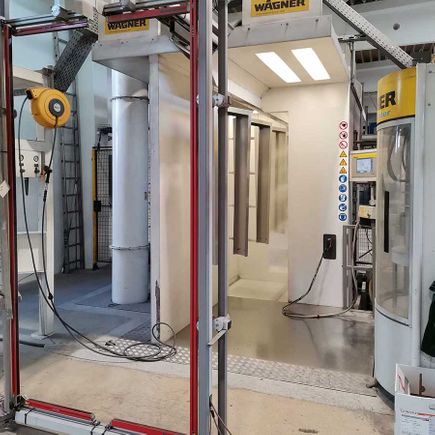 Pulverbeschichtung von Metallteilen
